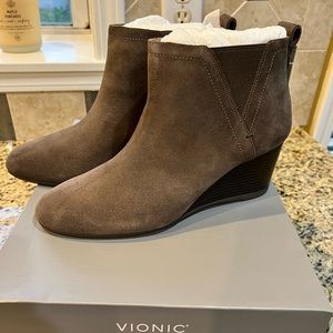 Taupe Suede Booties Sz 9.5 - NEW